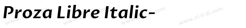 Proza Libre Italic字体转换